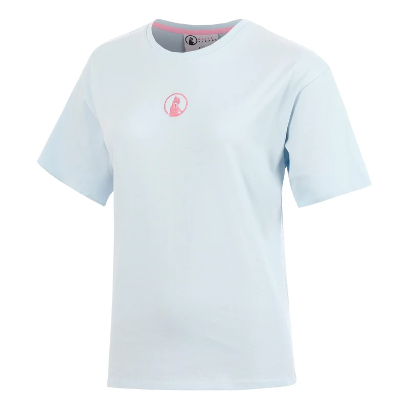 Club House Boyfriend T-Shirt Damen - hellblau