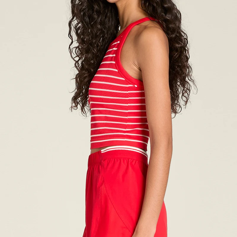 On The Daily Tank-Top Damen - rot, weiß