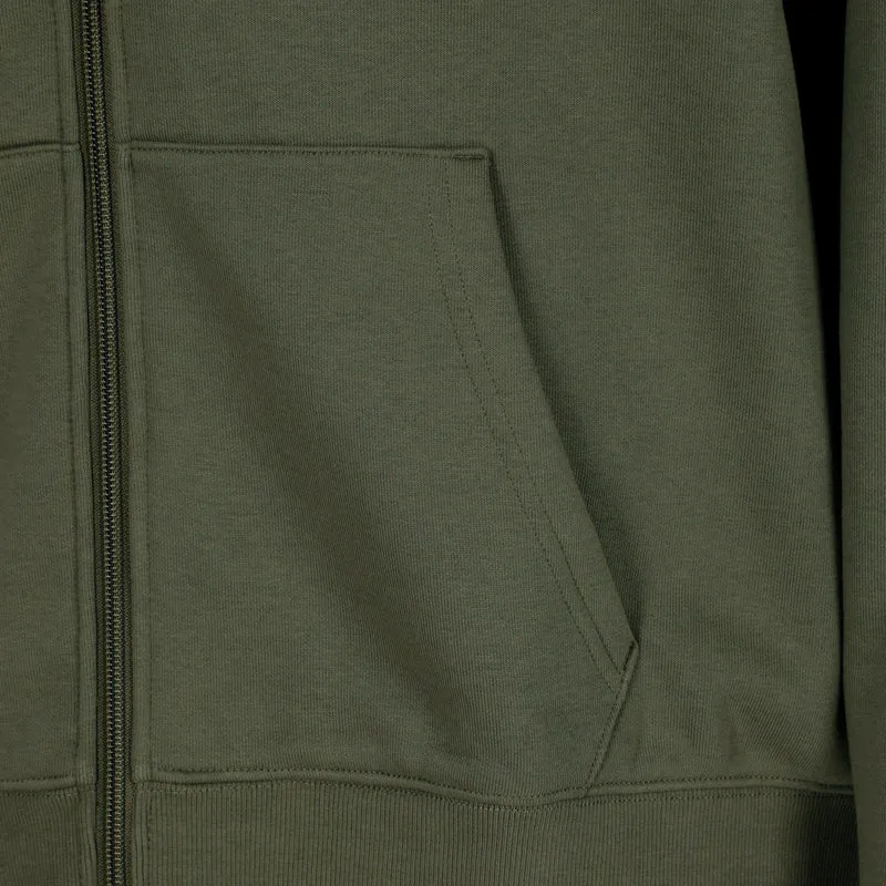 Thoughts Patch Loose Fit Sweatjacke Herren - dunkelgrün
