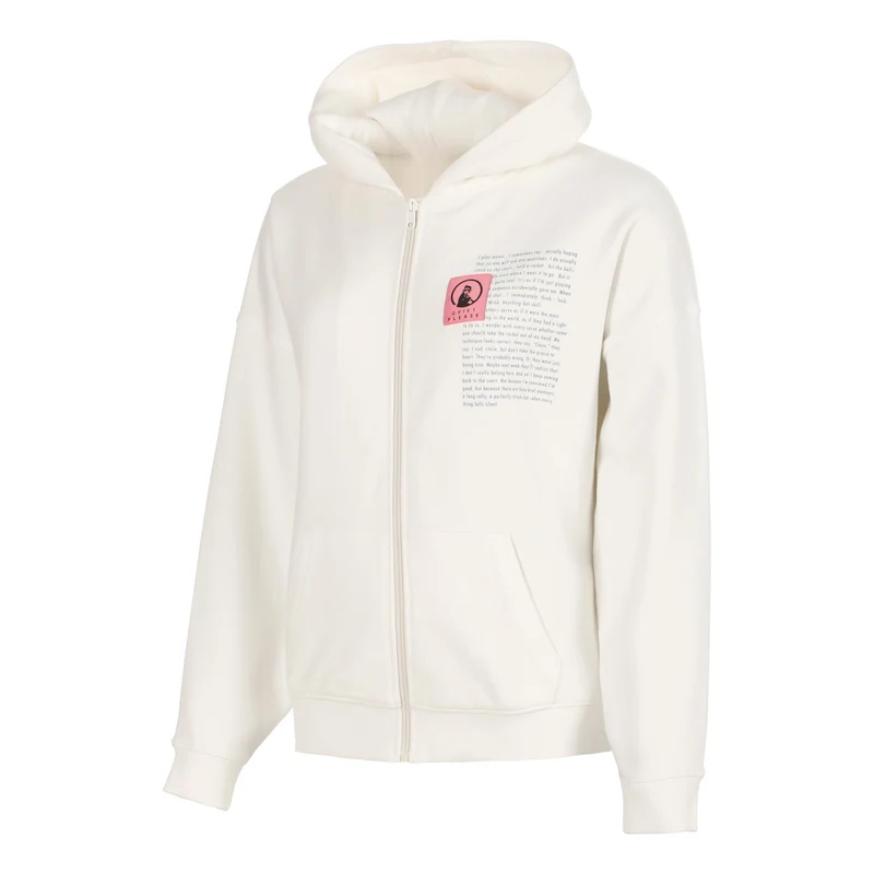 Thoughts Patch Oversize Sweatjacke Damen - creme