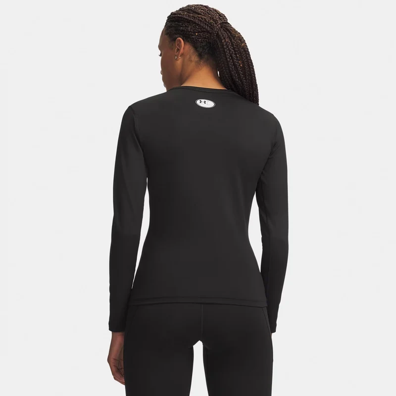 ColdGear Crew Longsleeve Damen - schwarz, weiß