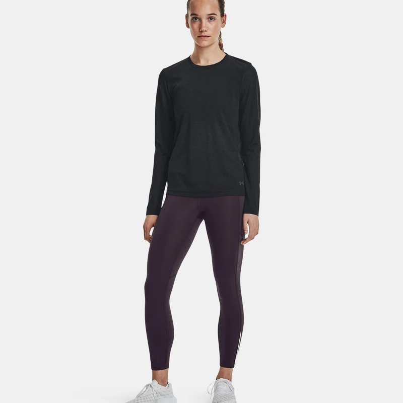 Seamless Stride Lauftop Damen-Schwarz