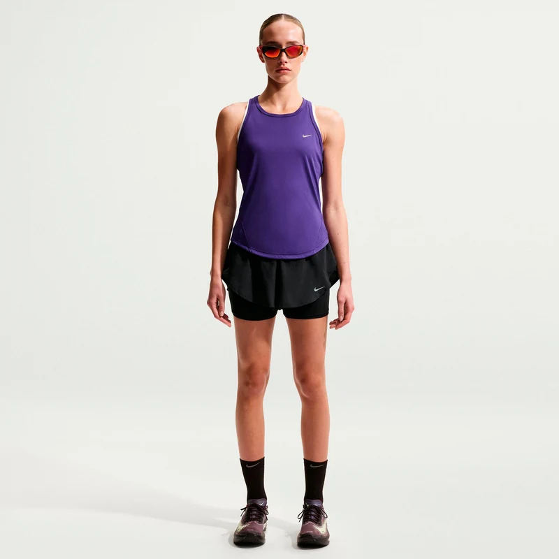 Flow 2in1 Laufshorts Damen - schwarz, schwarz
