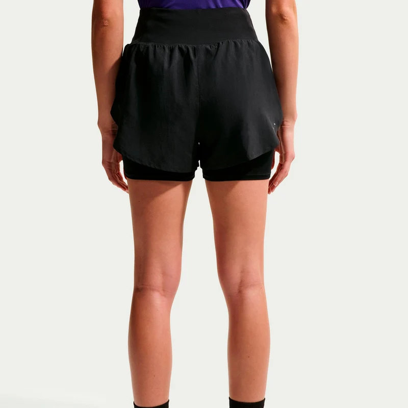 Flow 2in1 Laufshorts Damen - schwarz, schwarz