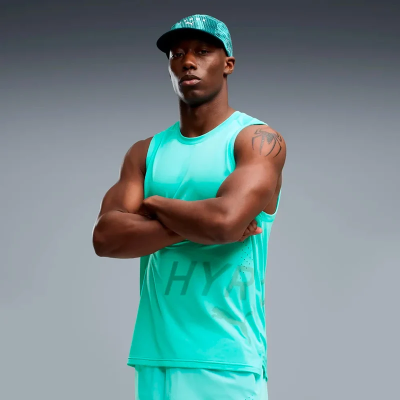 HYROX PWRMODE Training Laufshirt Herren - mint