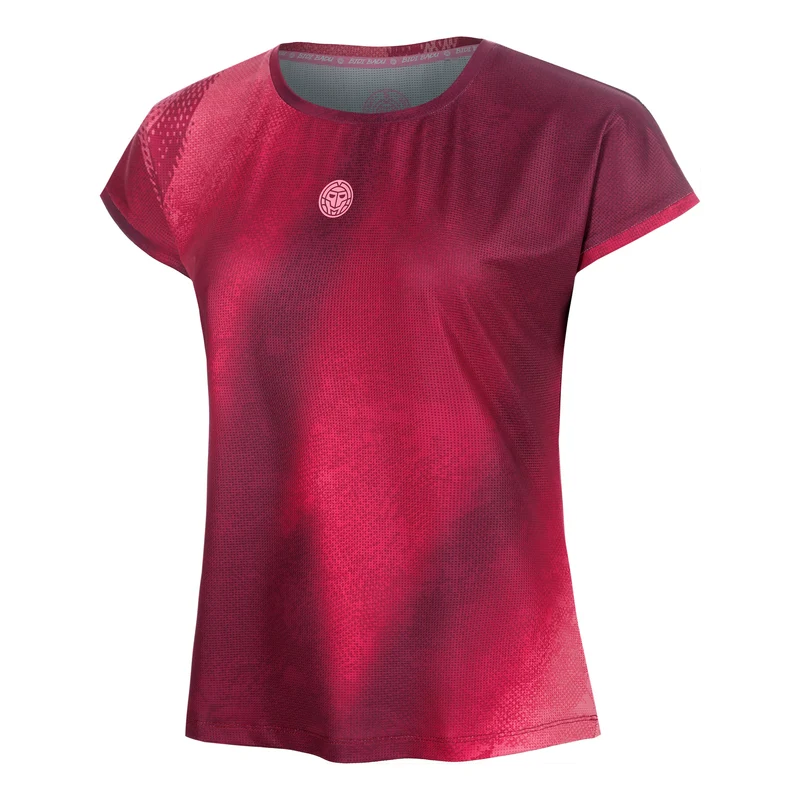 Freeze Out T-Shirt Damen - dunkelrot, pink