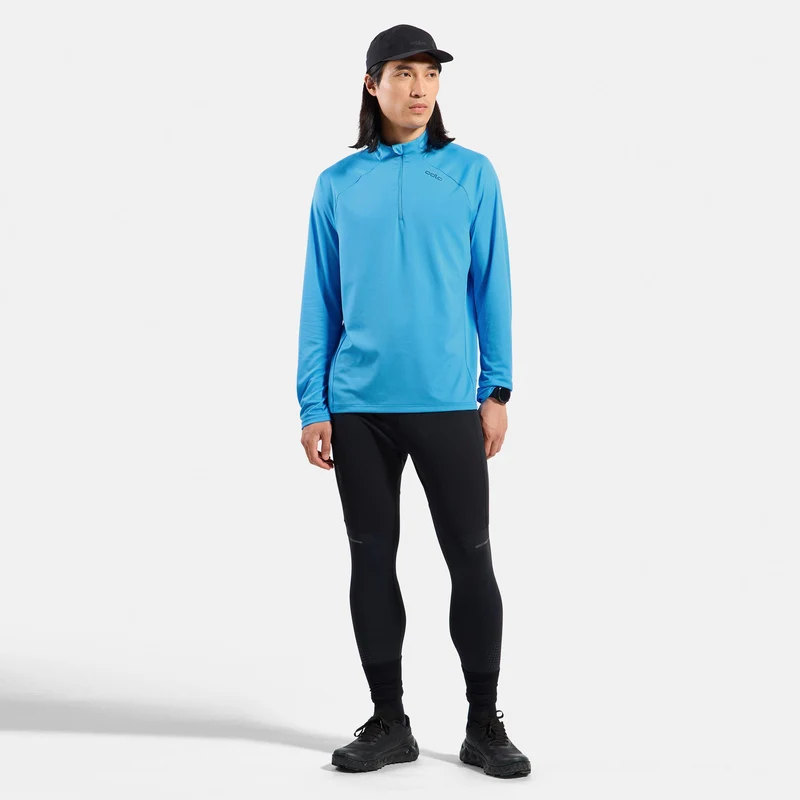 Essential Ceramiwarm Mid Layer 1/2 Zip Laufshirt Herren - hellblau