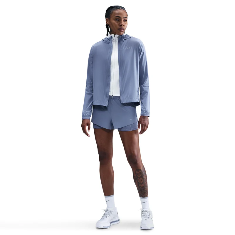 Swift 2in1 Laufshorts Damen - blaugrau, silber