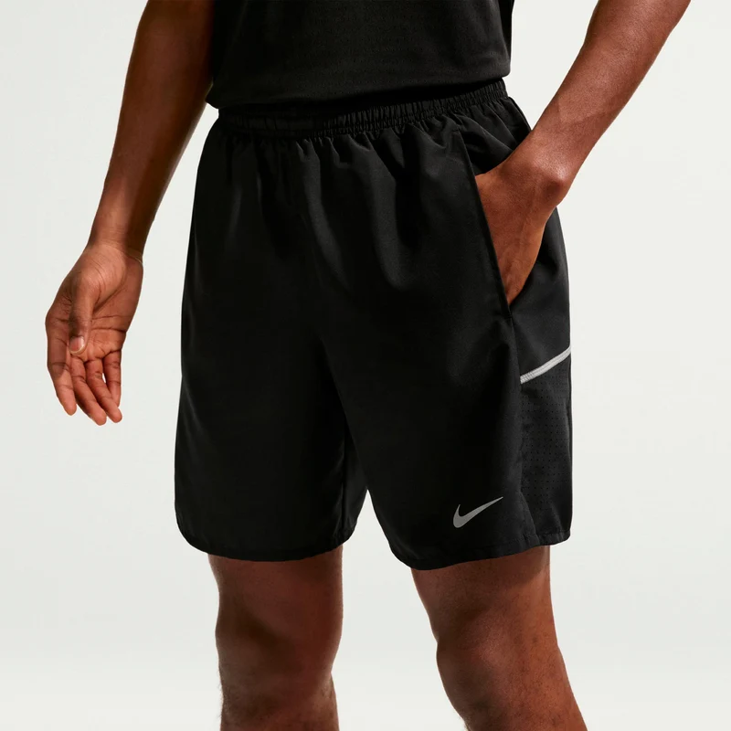 Miler 2in1 Laufshorts Herren - schwarz, silber