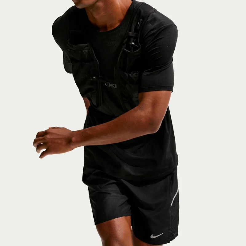 Miler 2in1 Laufshorts Herren - schwarz, silber