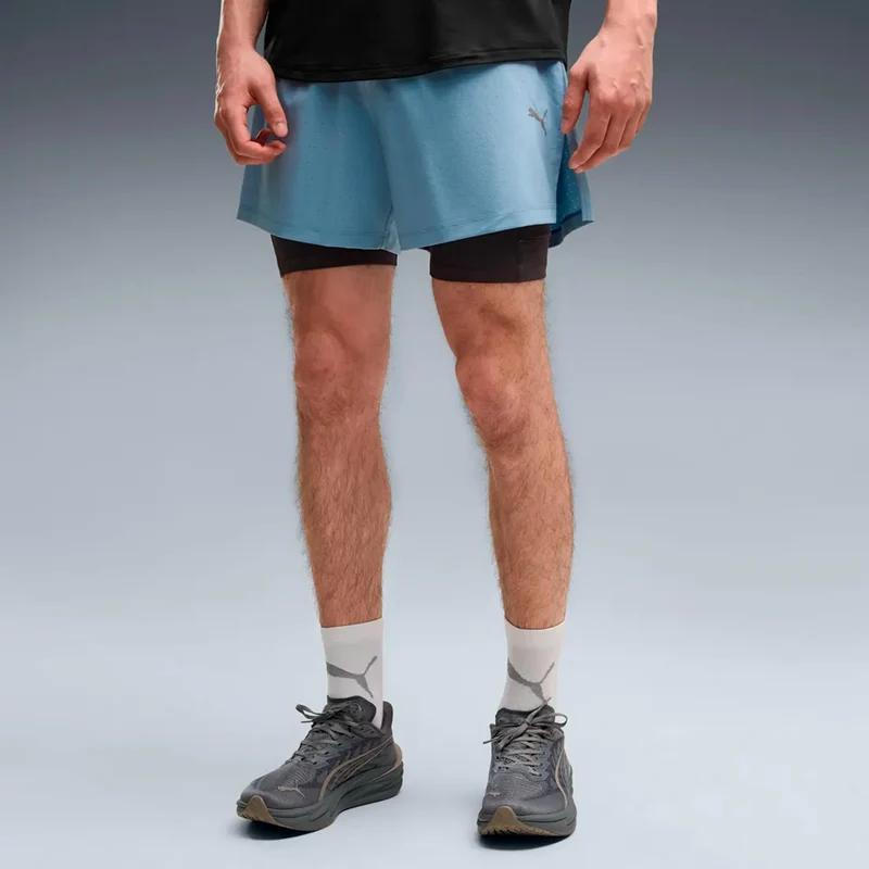 Dreamrun DryCell 2in1 5in Laufshorts Herren - blau