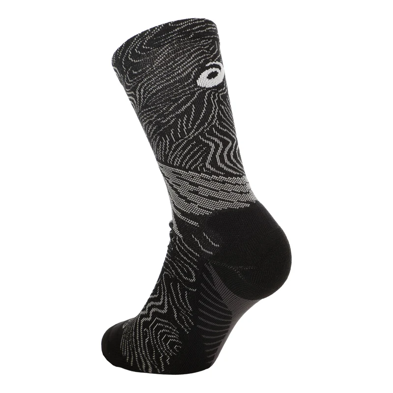 Fujitrail Graphic Crew Laufsocken - schwarz, grau