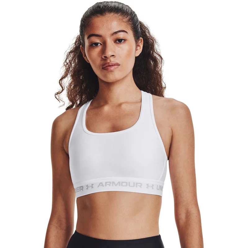 Crossback Middle Sport-BH Damen - weiß, grau