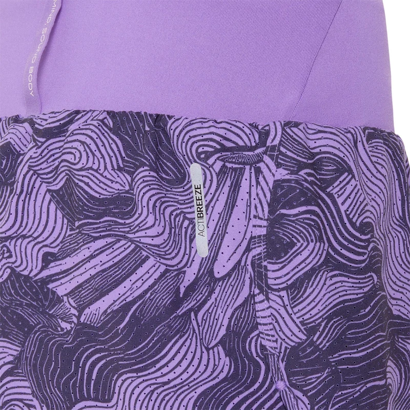 Road AOP 2in1 3.5in Laufshorts Damen-lila