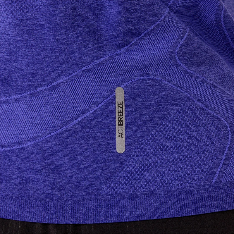Road Seamless Laufshirt Damen - blau, lila