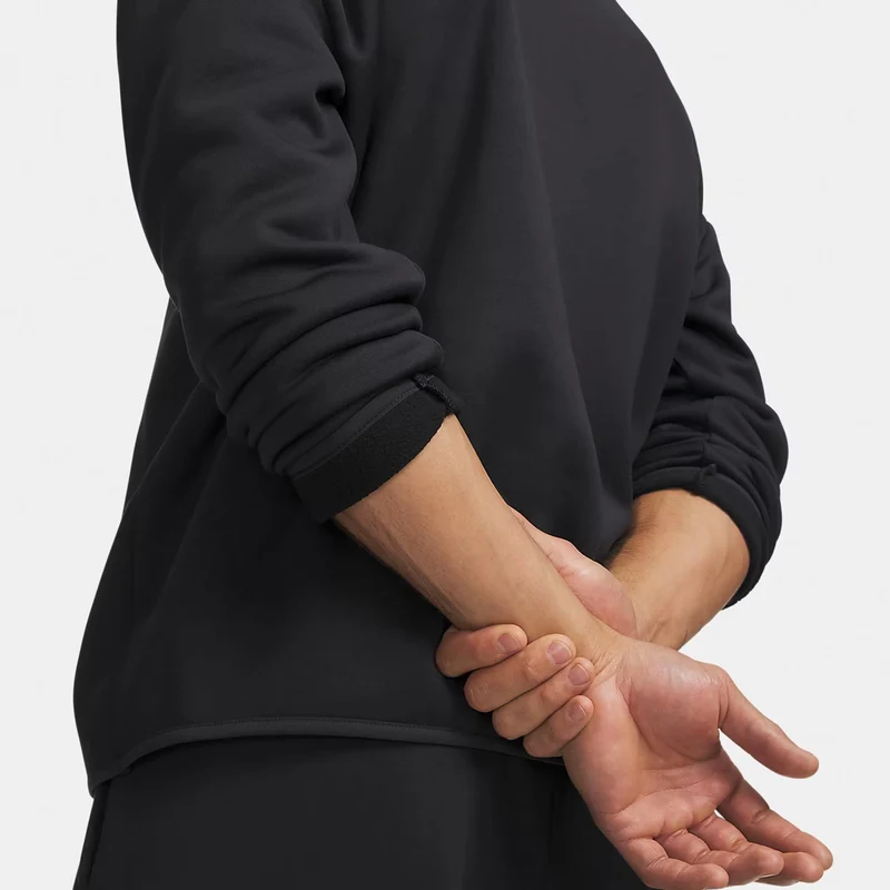 Armour Fleece 1/4 Zip Longsleeve Herren - schwarz, weiß