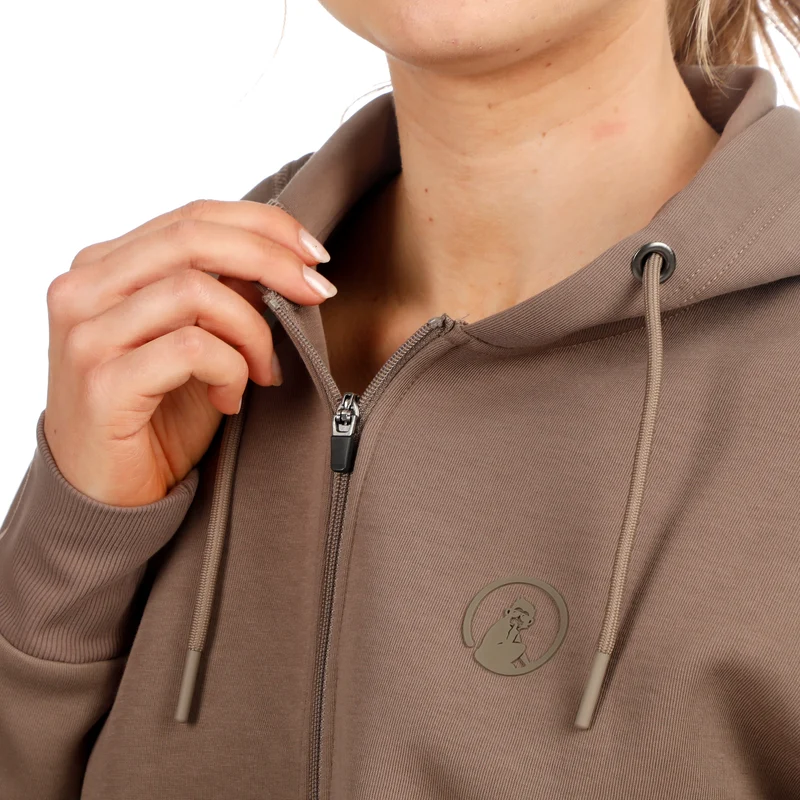 Tonal Core Zip Sweatjacke Damen - grau, braun