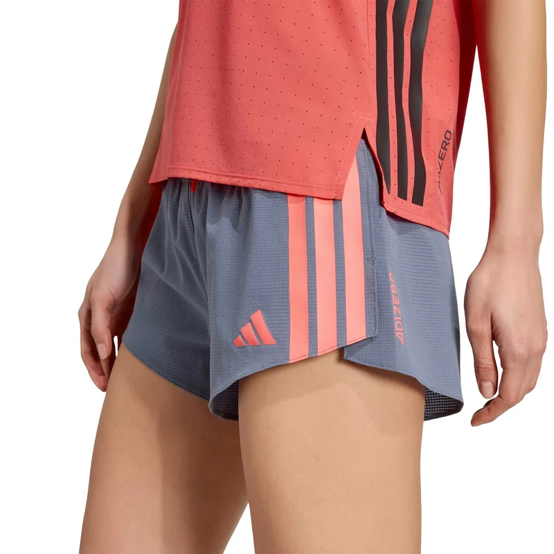 adizero Gel 2in Laufshorts Damen - grau, koralle