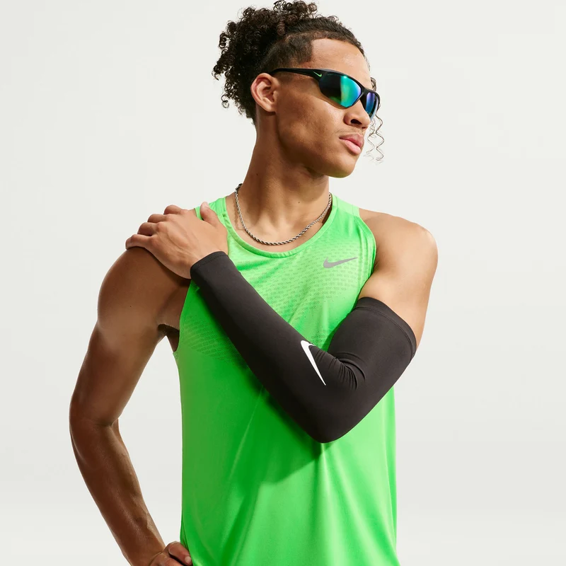 Stride Laufshirt Herren - grün, silber