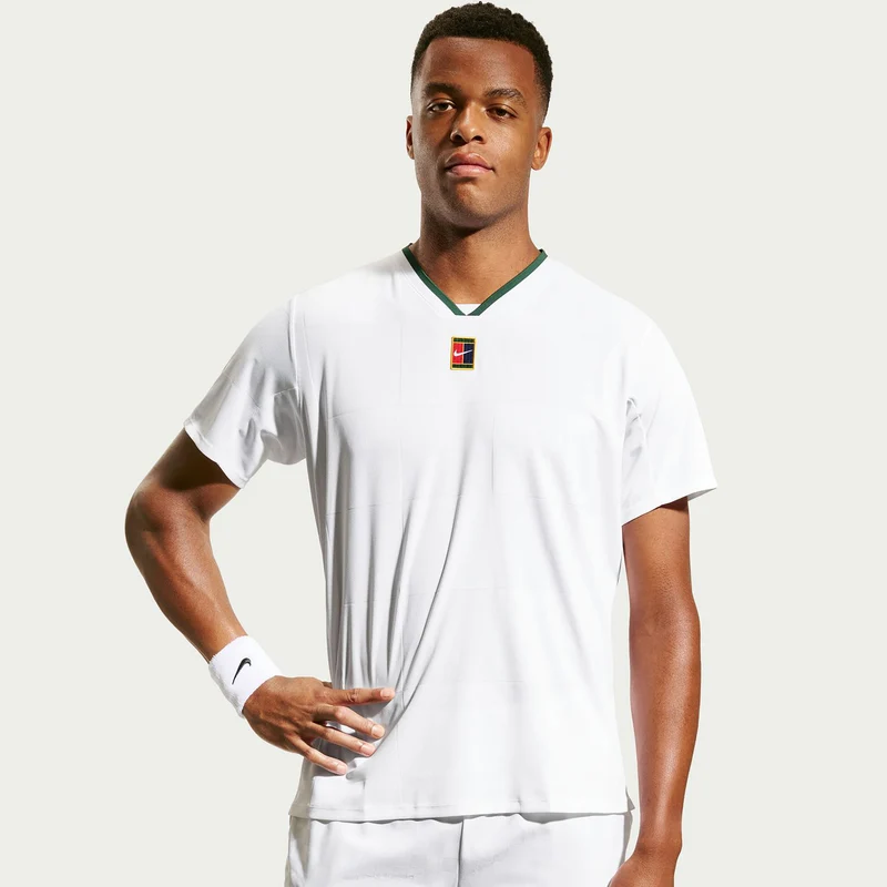Court Dri-Fit Advantage Slam T-Shirt Herren - weiß, grün