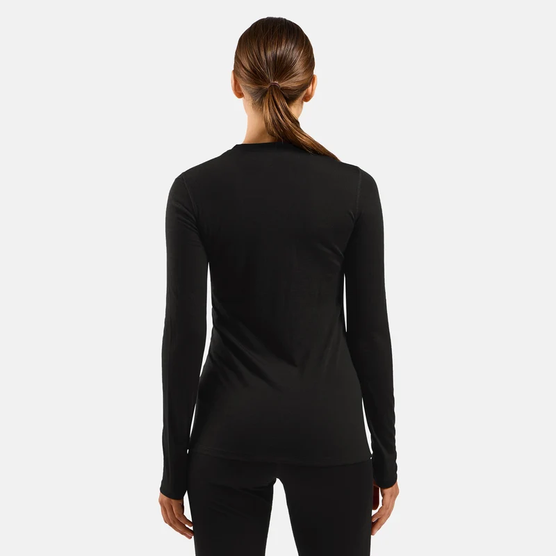 Merino 160Crew Longsleeve Damen-Schwarz