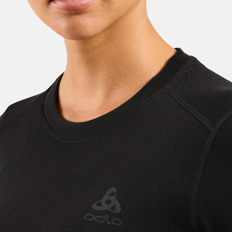 Merino 160Crew Longsleeve Damen-Schwarz