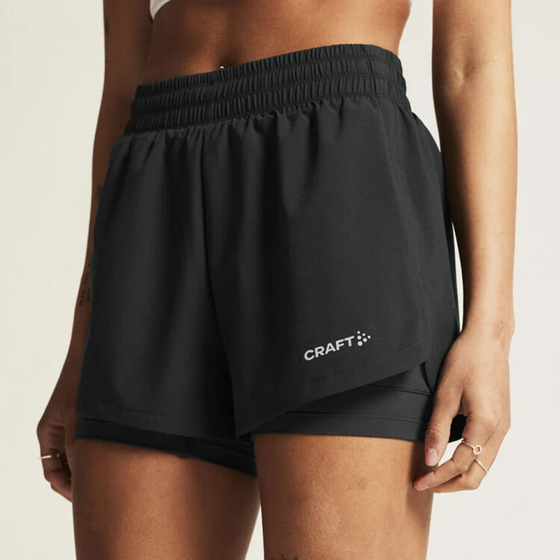 ADV Essence 2in1 Laufshorts Damen - schwarz