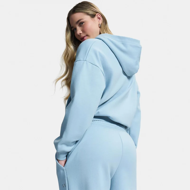 Icon Fleece Halfzip Hoody Damen - blau, blaugrau