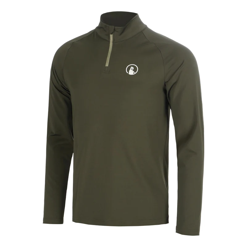 Memories Big Serve 1/4 Zip Longsleeve Herren - dunkelgrün