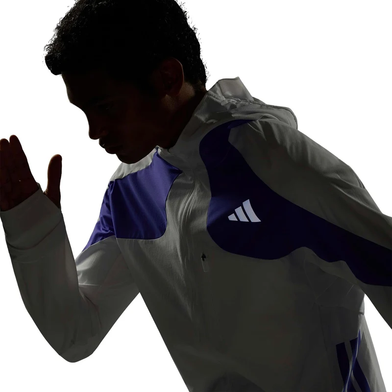 adizero Laufjacke Herren - weiß, blau