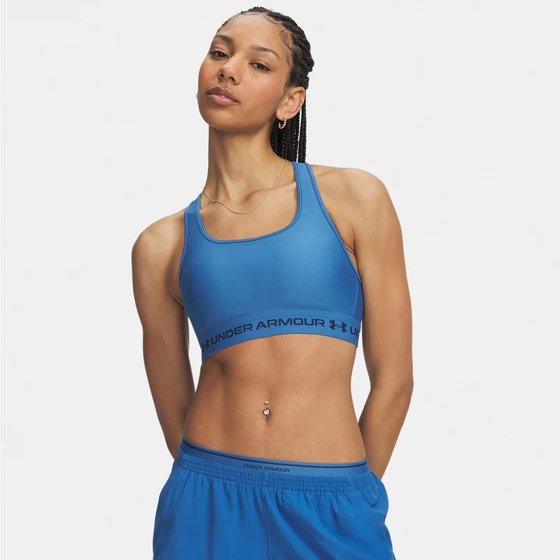 Crossback Middle Sport-BH Damen - blau, nachtblau