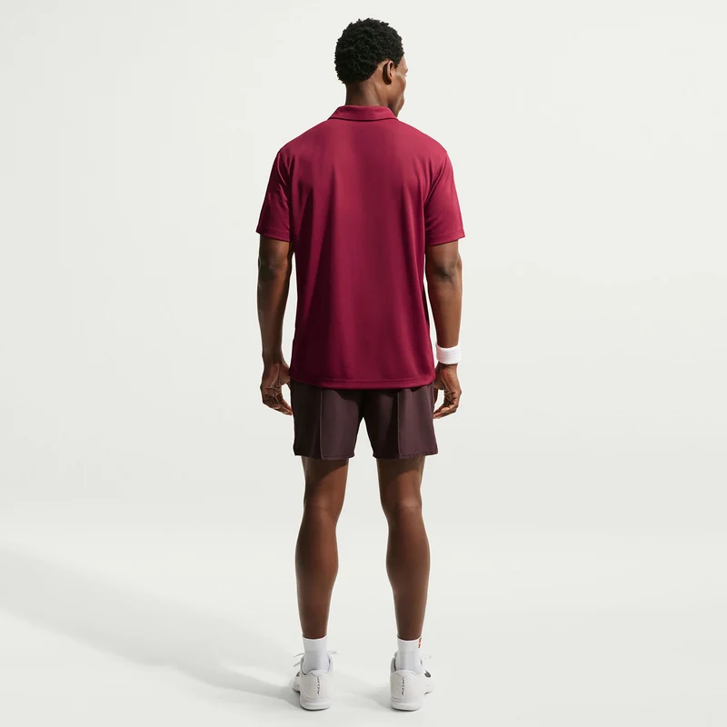 Dri-Fit Victory Court Solid Polo Herren - weinrot