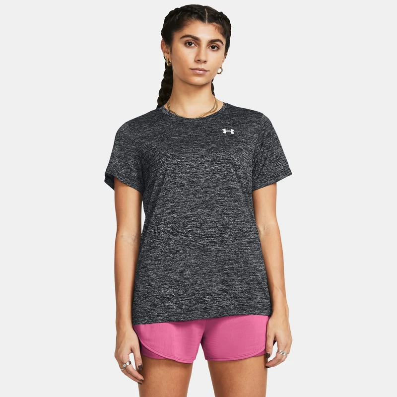 Tech Twist T-Shirt Damen-Schwarz