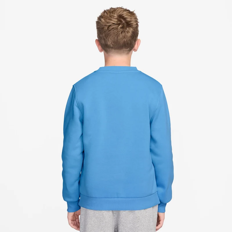 Club Fleece Sweatshirt Kinder - hellblau, weiß