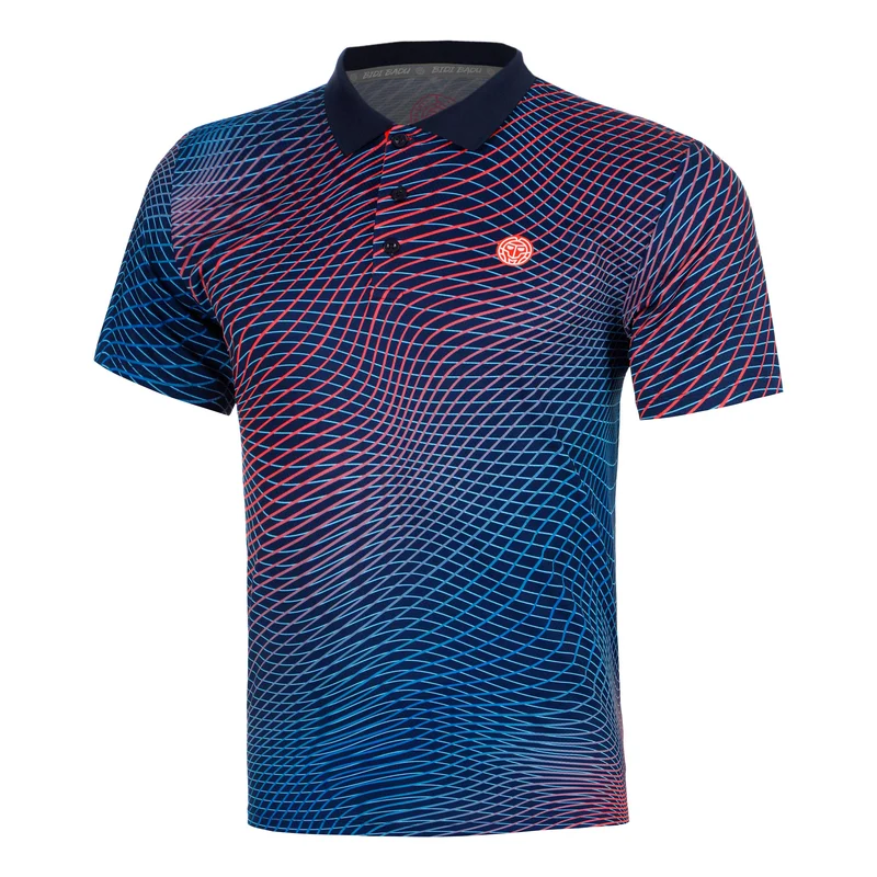 Out of Control Polo Herren-dunkelblau, koralle