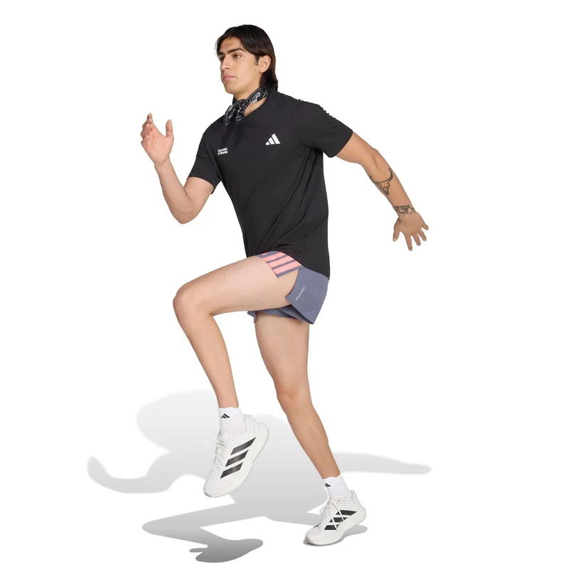 adizero Gel 3in Laufshorts Herren - grau, koralle