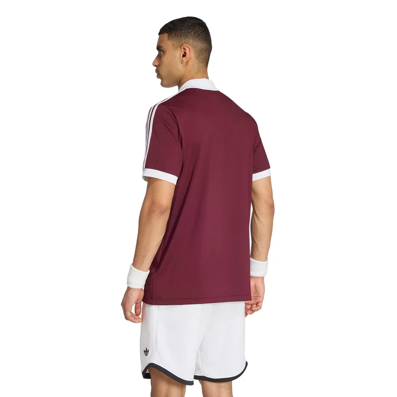 Classics Polo Herren - weinrot, weiß