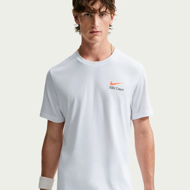 Court Dri-Fit T-Shirt Herren - weiß