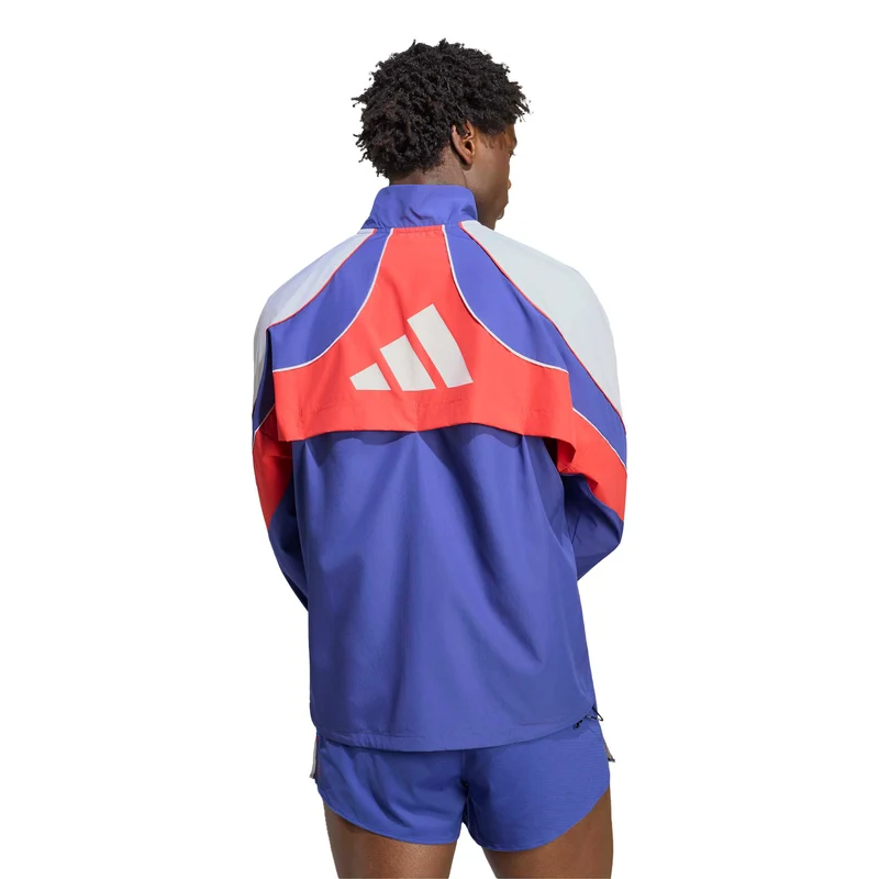 adizero Archive Laufjacke Herren - blau, rot