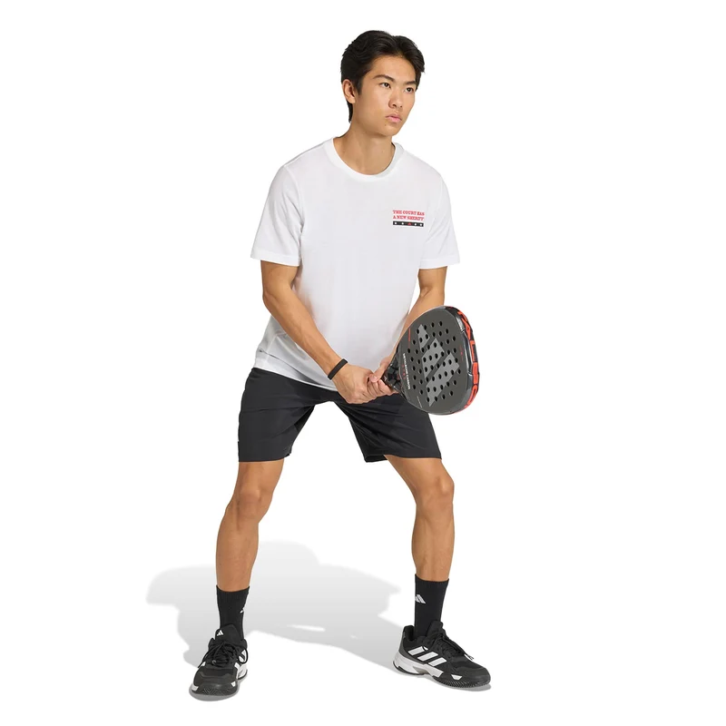 Padel Wanted Graphic T-Shirt Herren - weiß, mehrfarbig