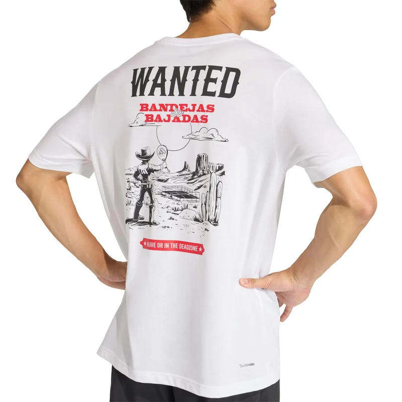 Padel Wanted Graphic T-Shirt Herren - weiß, mehrfarbig