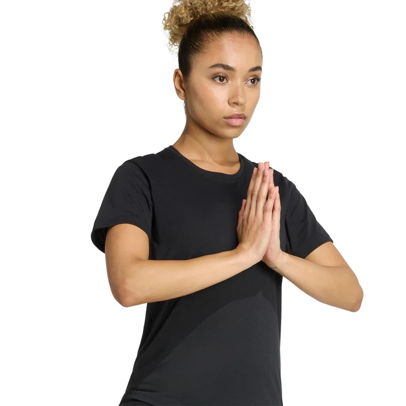 Yoga Essentials T-Shirt Damen - schwarz