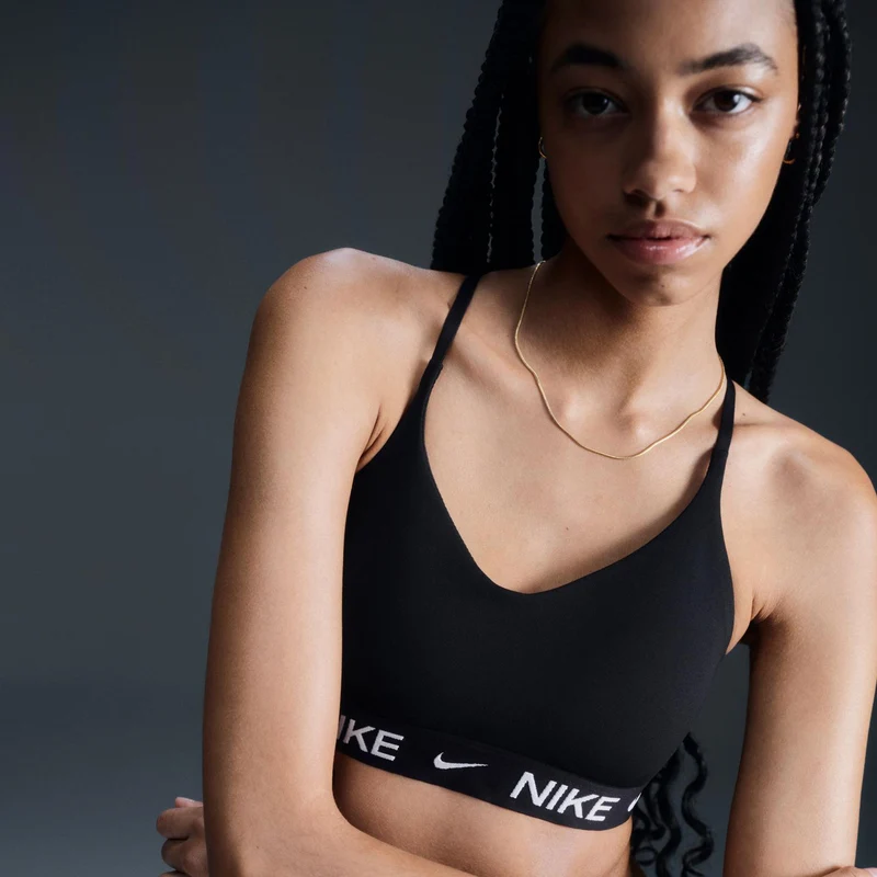 Dri-Fit INDY Light Support Sport-BH Damen - schwarz, schwarz