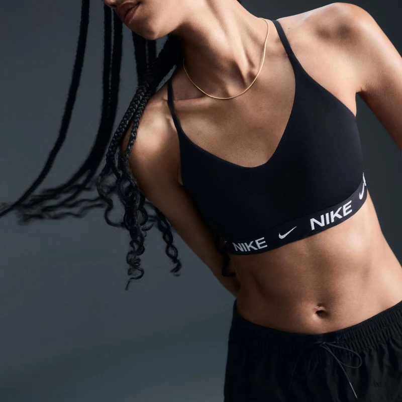Dri-Fit INDY Light Support Sport-BH Damen - schwarz, schwarz