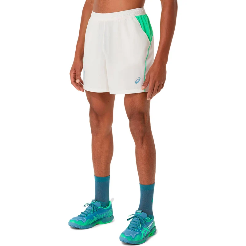 Court 7in Shorts Herren - creme, grün