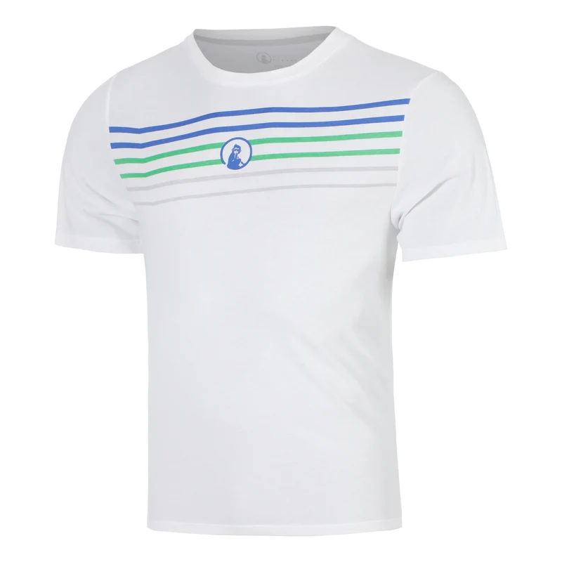 Trainings Stripe T-Shirt Herren - weiß, orange