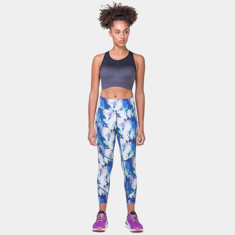 Tech Crop Lauftight Damen-Mehrfarbig