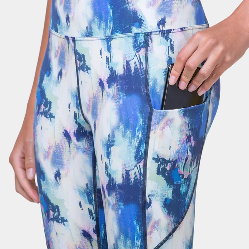 Tech Crop Lauftight Damen-Mehrfarbig