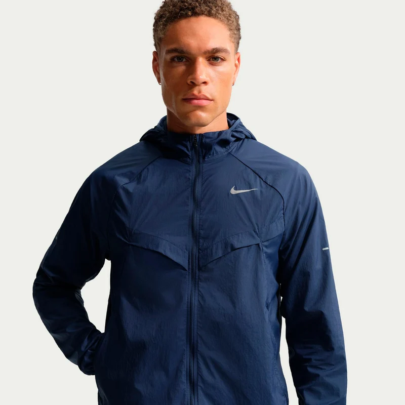 Stride Laufjacke Herren - dunkelblau, silber