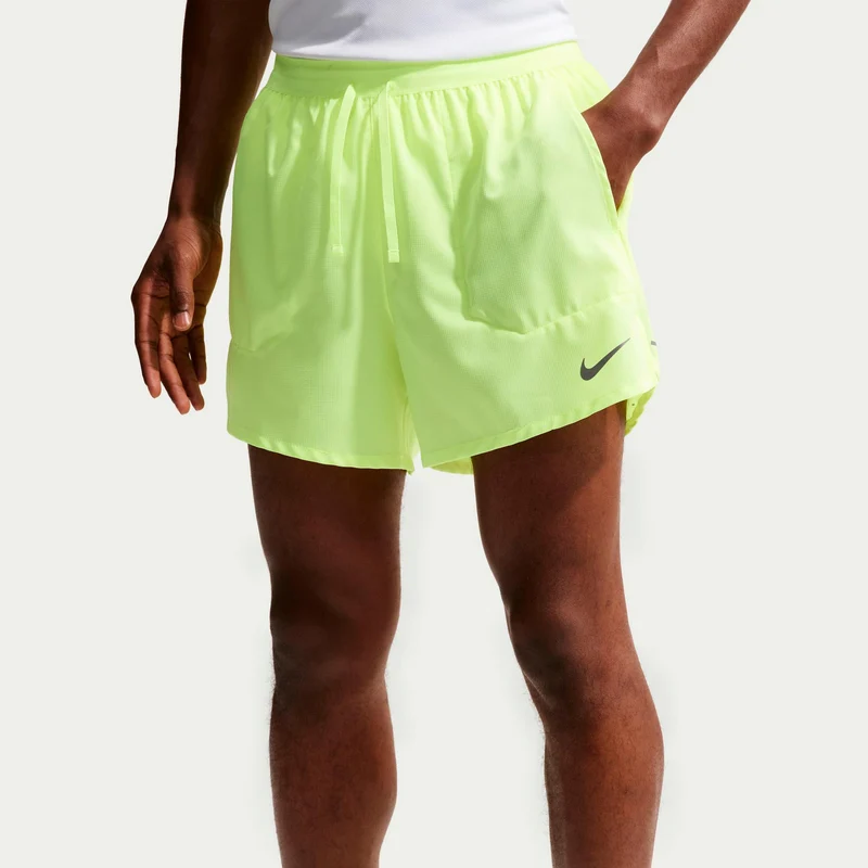STRIDE 5IN Laufshorts Herren - neongelb, silber